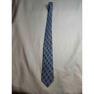 Josh Bach Necktie Mens Blue Silk Coffee Caffeine Molecule Chemistry Novelty Tie